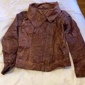 Genuine leather guess jacket